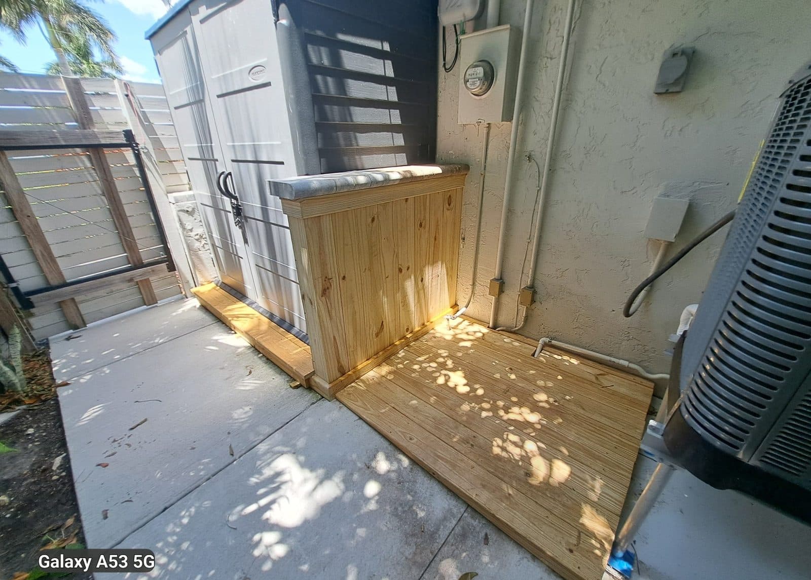 Exterior storage carpentry